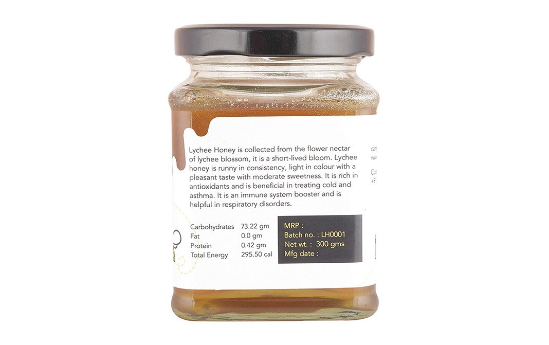 Weguarantee Organics Lychee Raw Honey    Glass Jar  300 grams